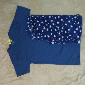 Fleece star pajama pants with t-shirt
